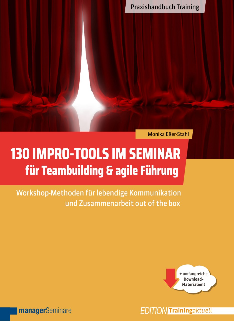 Buchcover: 130 Impro-Tools im Seminar für Teambuilding und agile Führung