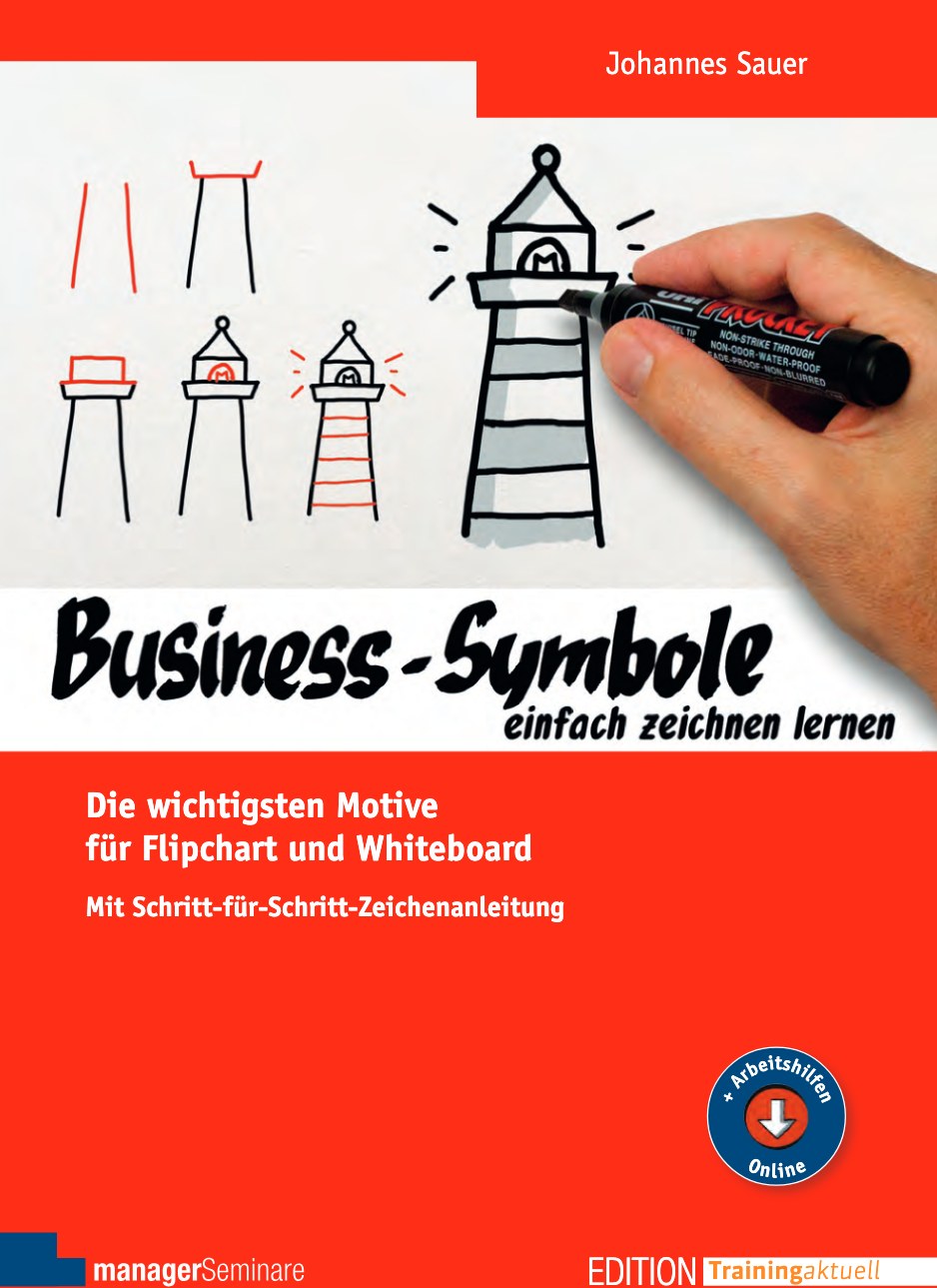 Buchcover: Business-Symbole einfach zeichnen lernen