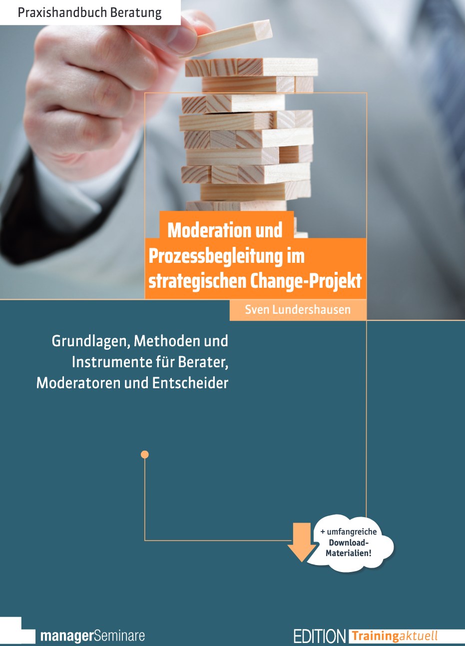 Buchcover: Moderation und Prozessbegleitung im strategischen Change-Projekt