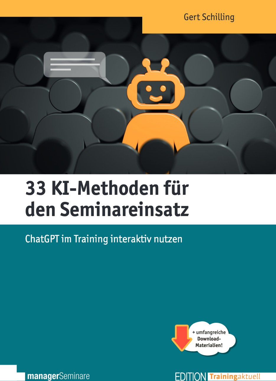 Buchcover: 33 KI-Methoden für den Seminareinsatz